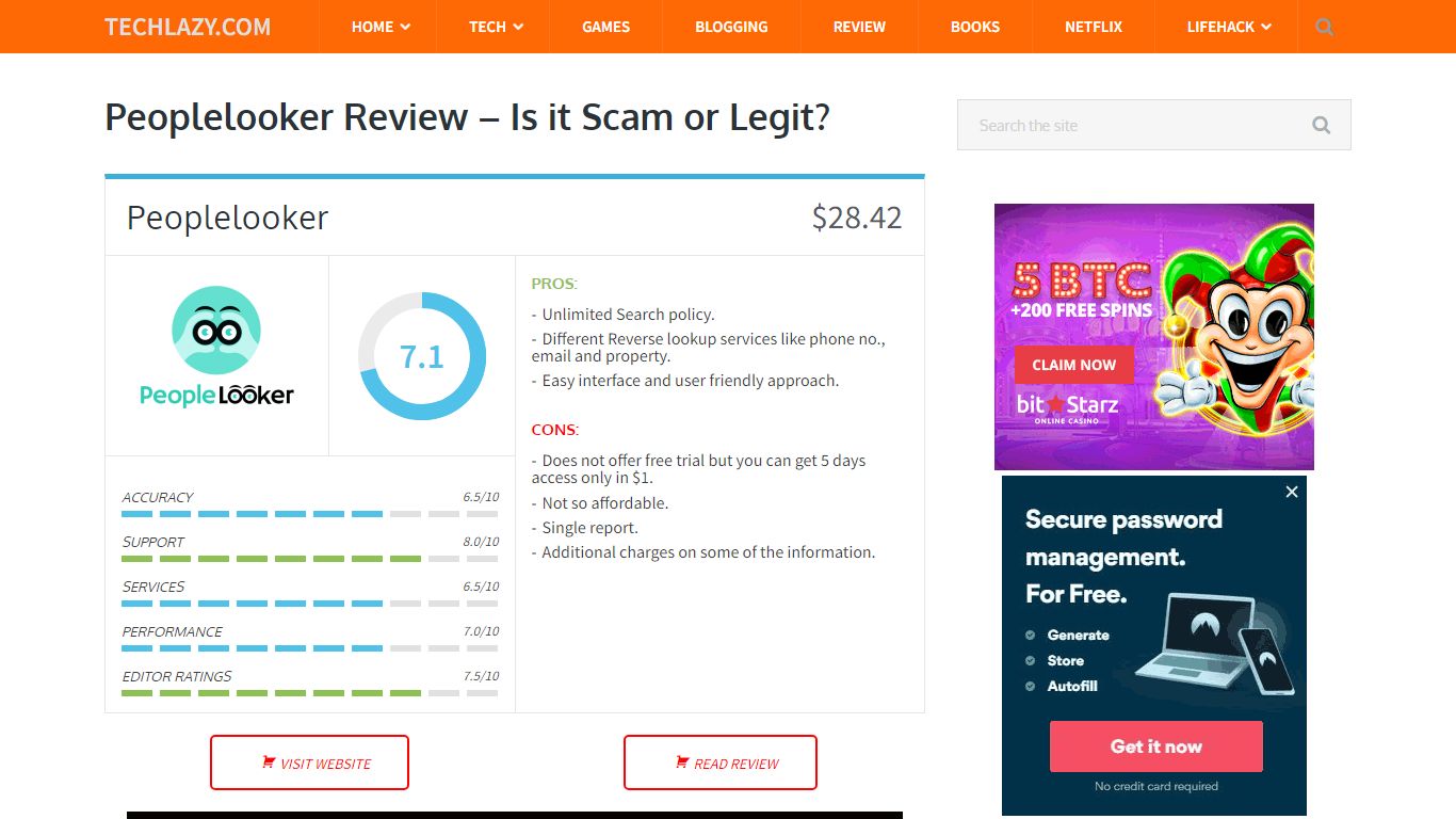 Peoplelooker Review - Is it Scam or Legit? - Techlazy.com